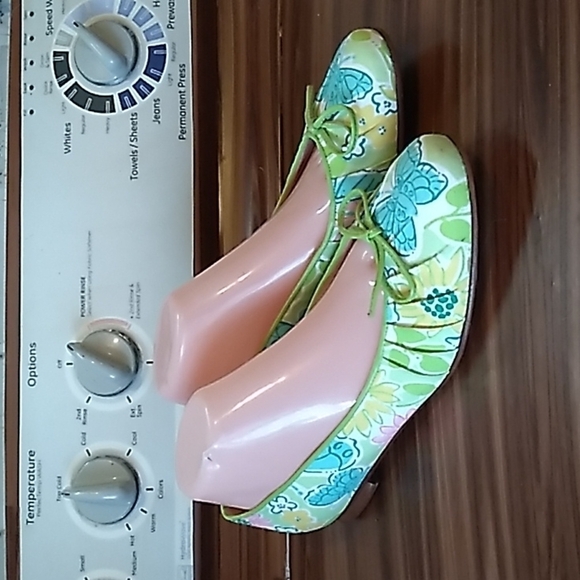 Lilly Pulitzer 8.5M ballet flats heeled loafers shoes - Picture 1 of 7